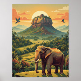 Sri Lanka natuurposter Zuid-Azië poster