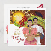 Sri Lanka Nieuwjaarsviering Save The Date (Voorkant / Achterkant)