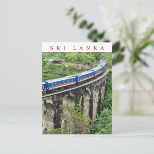 Sri Lanka Nine Arches Bridge trein uitzicht ansich Briefkaart (Staand voorkant)