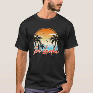 Sri Lanka Ocean Retro Palm Vacation Sri Lan T-shirt