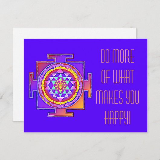 Sri Lanka - Ontwerp van het hindoeïstische symbool Briefkaart (Voorkant / Achterkant)