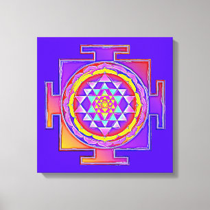 Sri Lanka - Ontwerp van het hindoeïstische symbool Canvas Afdruk