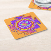 Sri Lanka - Ontwerp van het hindoeïstische symbool Kartonnen Onderzetters (Schuin)
