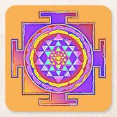 Sri Lanka - Ontwerp van het hindoeïstische symbool Kartonnen Onderzetters (Voorkant)