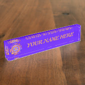 Sri Lanka - Ontwerp van het hindoeïstische symbool Naambordje (Zijkant)