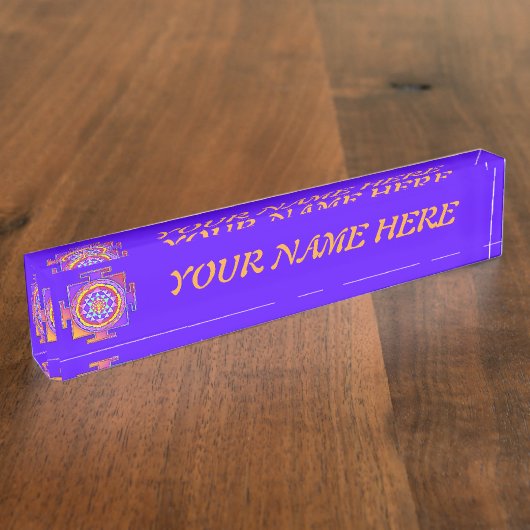 Sri Lanka - Ontwerp van het hindoeïstische symbool Naambordje (Zijkant)