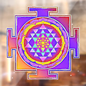 Sri Lanka - Ontwerp van het hindoeïstische symbool Raamsticker (Vel 2)