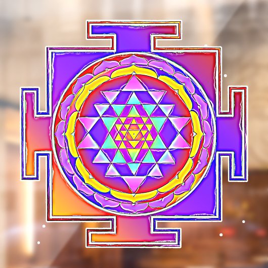 Sri Lanka - Ontwerp van het hindoeïstische symbool Raamsticker (Vel 2)