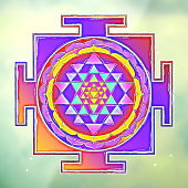 Sri Lanka - Ontwerp van het hindoeïstische symbool Raamsticker (Vel 3)