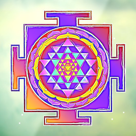 Sri Lanka - Ontwerp van het hindoeïstische symbool Raamsticker (Vel 3)