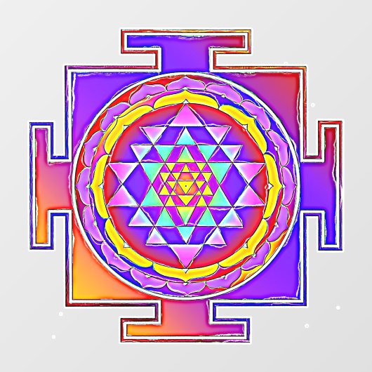 Sri Lanka - Ontwerp van het hindoeïstische symbool Raamsticker (Vel)