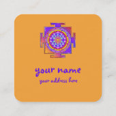 Sri Lanka - Ontwerp van het hindoeïstische symbool Vierkante Visitekaartje (Achterkant)
