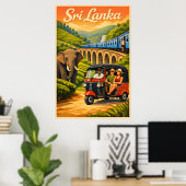 Sri Lanka Oude Reisposter Poster (Thuiskantoor)