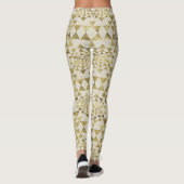 Sri Lanka - Patroon Sri Lanka - Gold pastel Leggings (Achterkant)