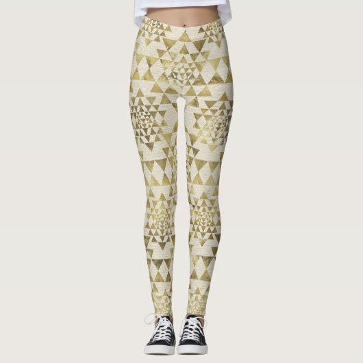 Sri Lanka - Patroon Sri Lanka - Gold pastel Leggings (Voorkant)
