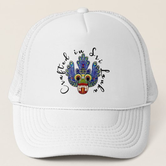 Sri Lanka pauw masker Trucker Pet (Voorkant)