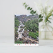 Sri Lanka Rawana waterval uitzicht briefkaart (Staand voorkant)