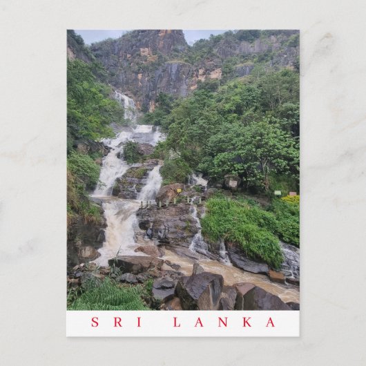Sri Lanka Rawana waterval uitzicht briefkaart (Voorkant)