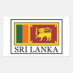 Sri Lanka Rechthoekige Sticker
