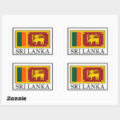 Sri Lanka Rechthoekige Sticker (Vel)