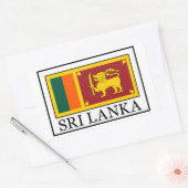 Sri Lanka Rechthoekige Sticker (Envelop)