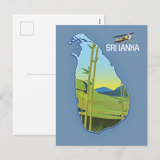Sri Lanka reis kaart (Voorkant / Achterkant)