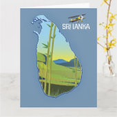 Sri Lanka reis kaart (Gele Bloem)