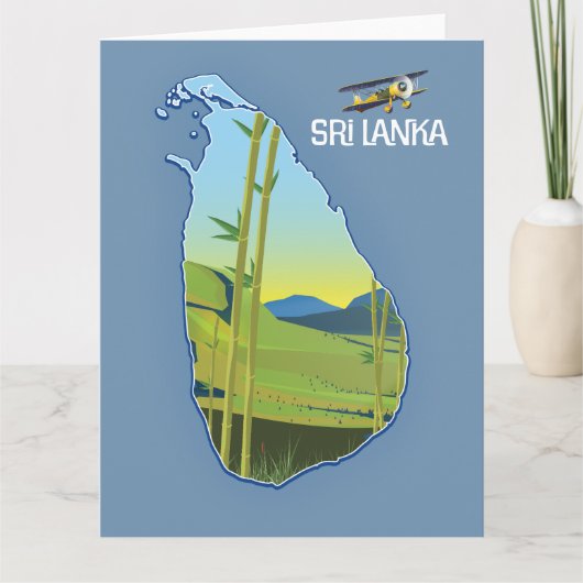 Sri Lanka reis kaart (Voorkant)