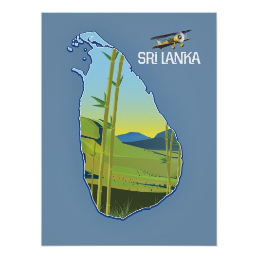 Sri Lanka reiskaart Perfect Poster (Voorkant)