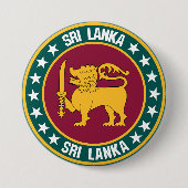 Sri Lanka Ronde Button 7,6 Cm (Voorkant)