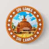 Sri Lanka Ronde Button 7,6 Cm (Voorkant)