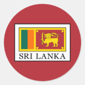 Sri Lanka Ronde Sticker (Voorkant)
