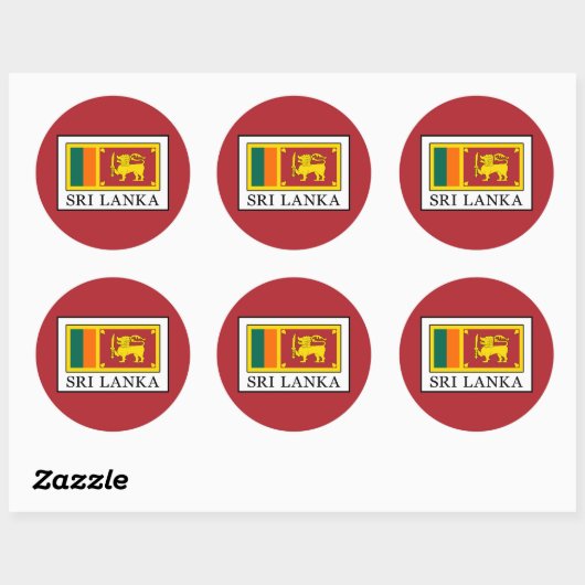 Sri Lanka Ronde Sticker (Vel)