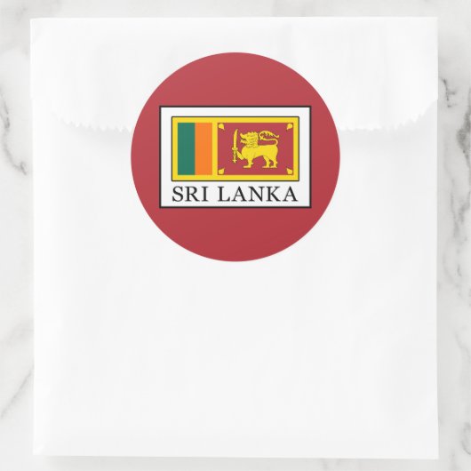 Sri Lanka Ronde Sticker (Tas)