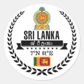 Sri Lanka Ronde Sticker (Voorkant)