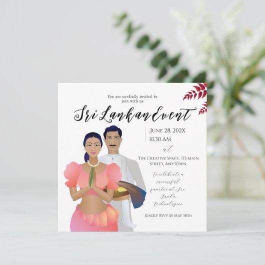 Sri Lanka Save The Date (Staand voorkant)