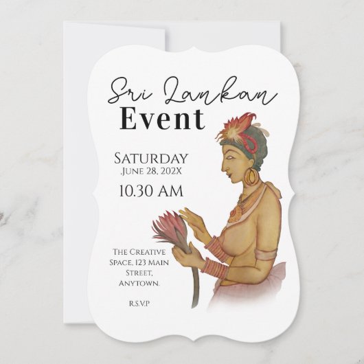 Sri Lanka Sigiri Schilderijen Kaart (Voorkant)