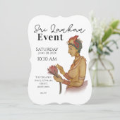 Sri Lanka Sigiri Schilderijen Kaart (Staand voorkant)