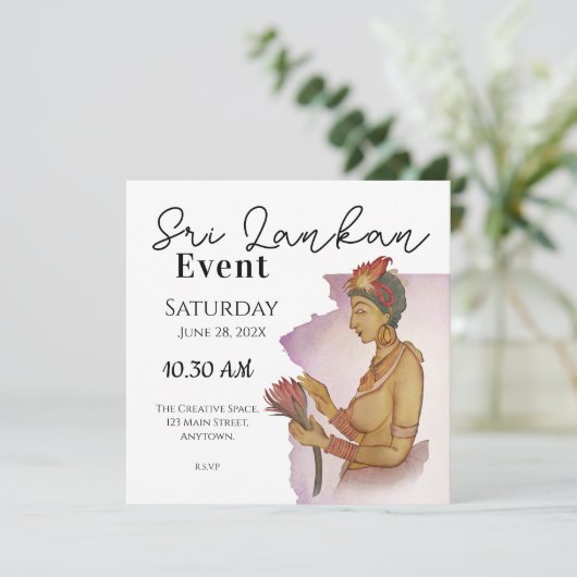 Sri Lanka Sigiri Schilderijen Save The Date (Staand voorkant)