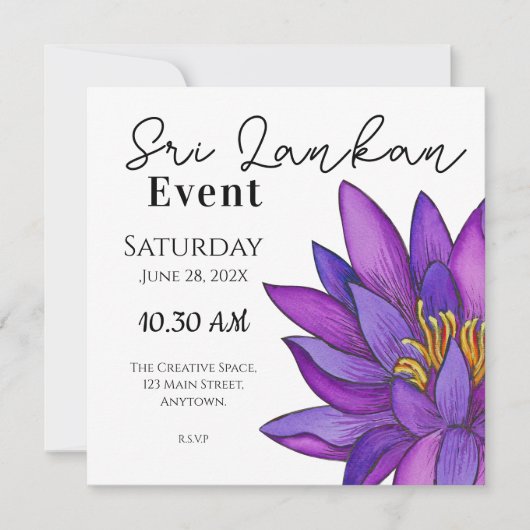 Sri Lanka Sigiri Schilderijen Save The Date (Voorkant)