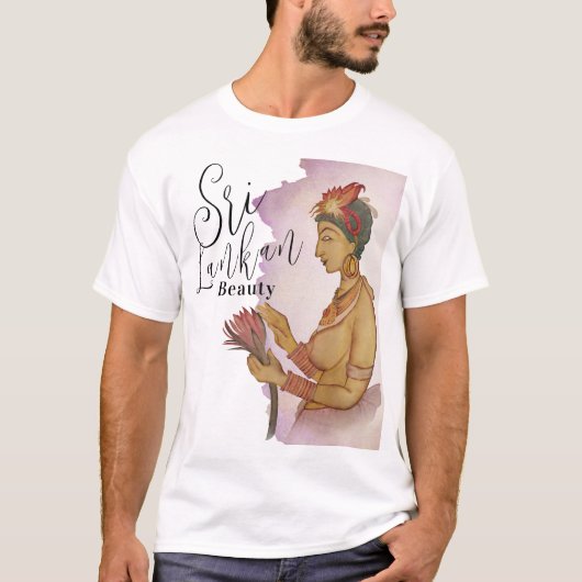 Sri Lanka Sigiriya Schilderijen T-shirt (Voorkant)