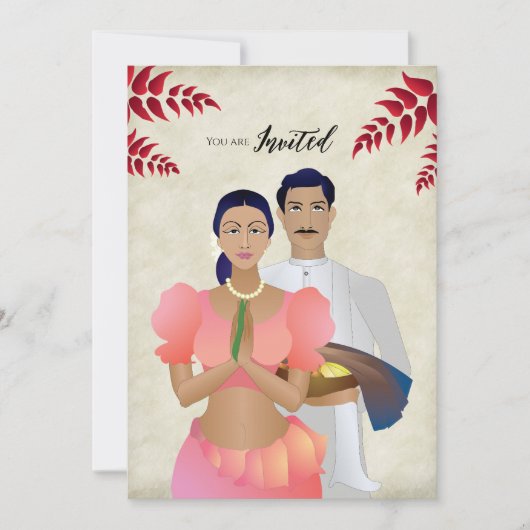 Sri Lanka Sinhala Nieuwjaar Kaart (Voorkant)