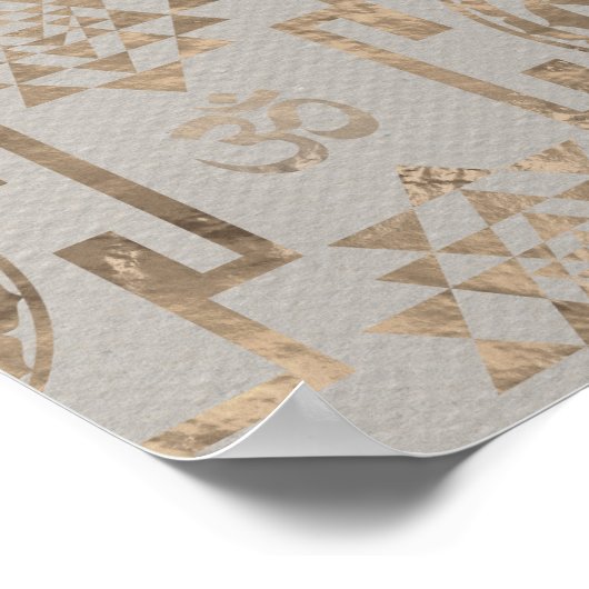 Sri Lanka / Sri Chakra in kleur op canvas Poster (Hoek)