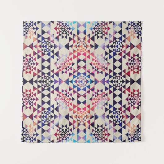 Sri Lanka / Sri Chakra Pattern - Verf textuur Wandkleed (Voorkant (horizontaal))