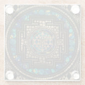 Sri Lanka / Sri Lanka Marmer en Gold Glazen Onderzetter (Achterkant)