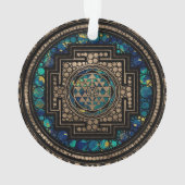 Sri Lanka / Sri Lanka Marmer en Gold Ornament (achterkant)