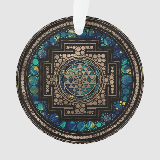 Sri Lanka / Sri Lanka Marmer en Gold Ornament (voorkant)