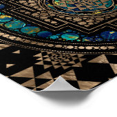 Sri Lanka / Sri Lanka Marmer en Gold Poster (Hoek)