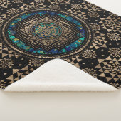 Sri Lanka / Sri Lanka Marmer en Gold Sherpa Deken (3/4)