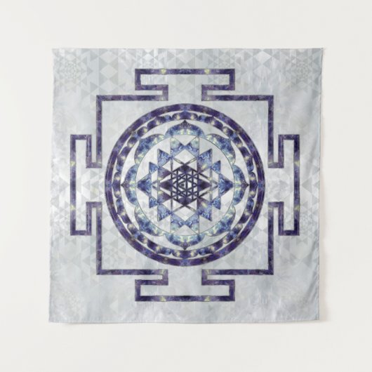 Sri Lanka/Sri Lanka/Sri Chakra Gemstone en parel Wandkleed (Voorkant (horizontaal))